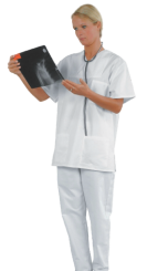 OP-Kasack & OP-Hose aus Mischgewebe weiß 