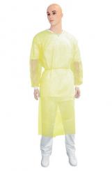Einmal-Infektionsschutzkittel gelb von NOBA (10 Stck) 
