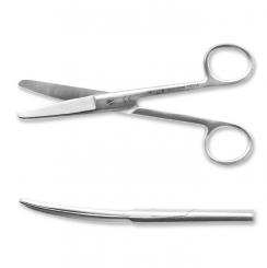 Chirurgische Schere gebogen stumpf / stumpf 