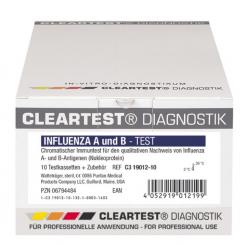 Influenza A+B Schnelltest von Cleartest 25 Stück (kurze MHD)