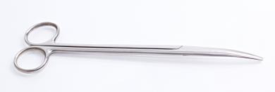 Einmalschere METZENBAUM gebogen stumpf/stumpf 20 cm 