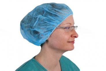 Haube CLIP CAPS Barettform von NOBAMED (100 Stck) weiß