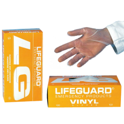 Vinyl Einmalhandschuhe Lifeguard puderfrei (100 Stck) Gr. M