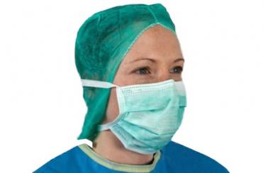 OP-Mundschutz mit Bindebändern grün von NOBA MED (50 Stck) 