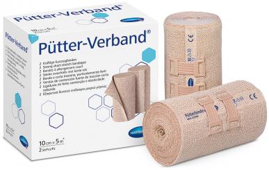 Pütter Verband Kompressionsbinde (2 Stck) 8 cm x 5 m + 10 cm x 5 m