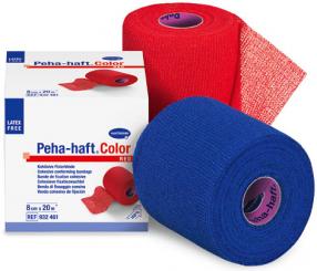 Peha-haft Color latexfrei kohäsive Fixierbinde blau 10 cm x 20 m (1 Roll)
