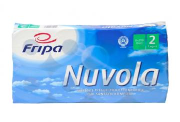 Toilettenpapier Fripa-Nuvola hochweiss (48 oder 60 Roll) 3 lag. 6 x 8 Roll a 250 Blatt