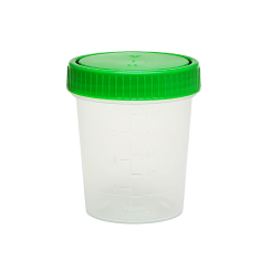 Urinbecher 125 ml mit grünem Schraubdeckel (500 Stck) 