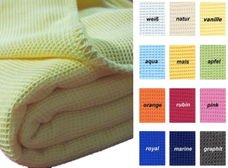 Waffelpiqué-Decke 150 x 210 cm 