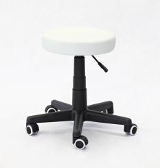 Standard Rollhocker schwarzes Kunststoff-Fußkreuz weiß