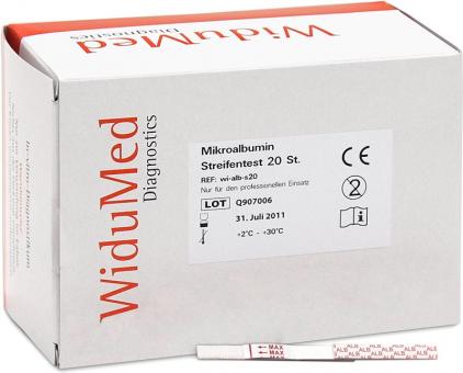 Mikroalbumintest Streifentest von WiduMed 