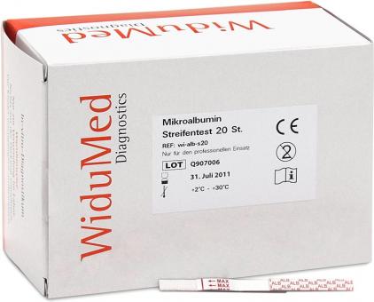 Mikroalbumintest Streifentest von WiduMed 