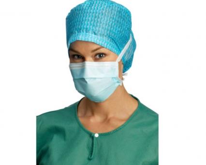 Barrier OP-Maske blau hypoallergen zum Binden (60 Stck) 