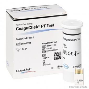 CoaguChek PT Teststreifen von Roche (2 x 24 Stck) 