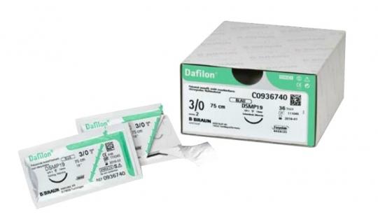 Dafilon Nahtmaterial nicht resorbierbar (36 Stck) DS19 - 2,0 - 2/0 - 45 cm
