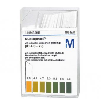 pH-Indikatorstäbchen pH von Merck (100 Stck) pH 4,0 - 7,0 (Vaginalsekret)