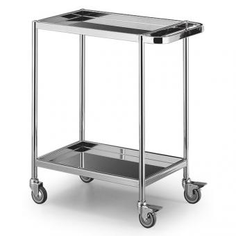 Praxis Universalwagen mit 2 oder 3 Edelstahl-Tabletts 