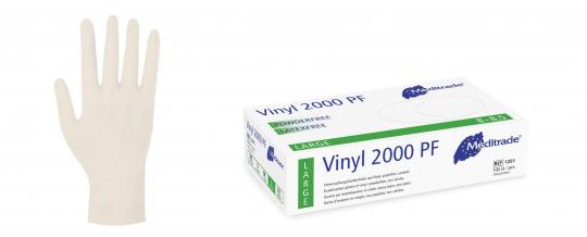 Vinyl Einmalhandschuh Vinyl 2000 PF Meditrade puderfrei (100 Stck) Gr. L